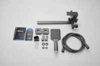 Смеситель с длинным изливом для ванны BELZ B22613-3 вороненая сталь