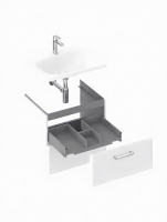 Тумба под раковину без столешницы Ravak Balance II SD 80 глянцевая белая, без ручек