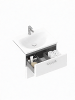 Тумба под раковину без столешницы Ravak Balance II SD 80 глянцевая белая, без ручек