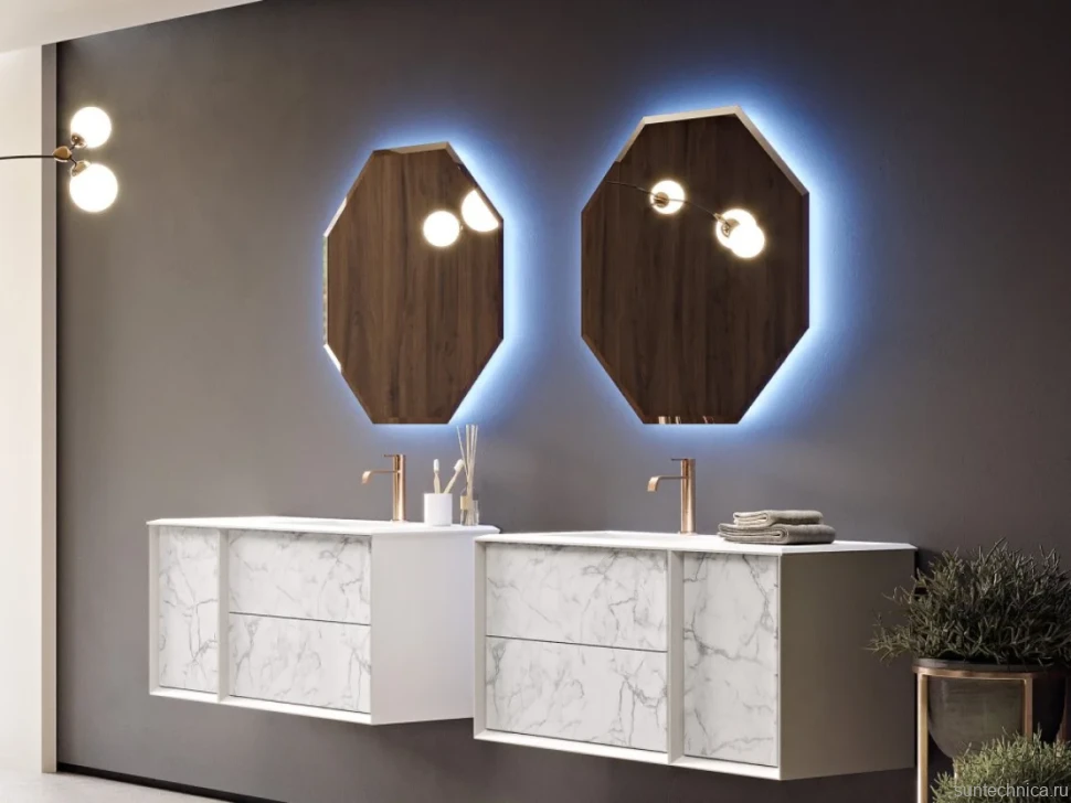 Зеркало Cezares 45079 80x80 с LED-подсветкой