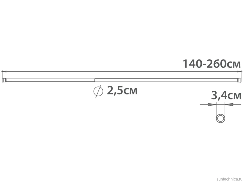 Телескопический карниз Fixsen FX-51-000 раздвижной