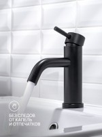 Смеситель для раковины РМС SUS128 SUS128BL-001F черный Смеситель для раковины РМС SUS128 SUS128BL-001F черный