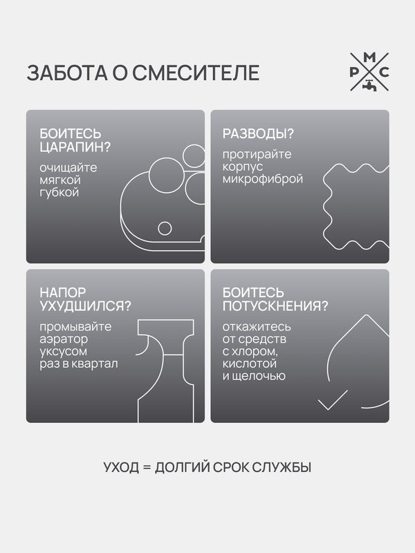 Смеситель для раковины РМС SUS128 SUS128BL-001F черный