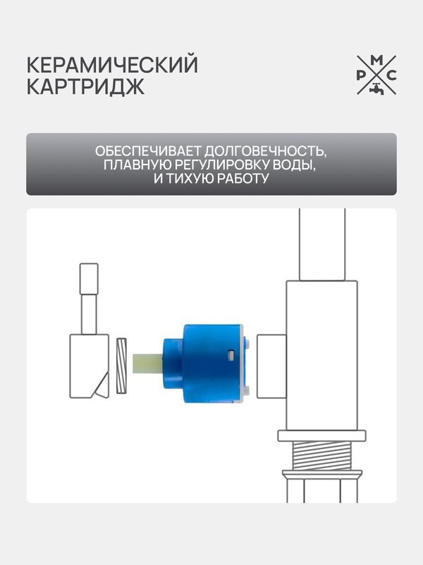 Смеситель для раковины РМС SUS128 SUS128BL-001F черный