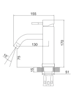 Смеситель для раковины РМС SUS128 SUS128BL-001F черный Смеситель для раковины РМС SUS128 SUS128BL-001F черный