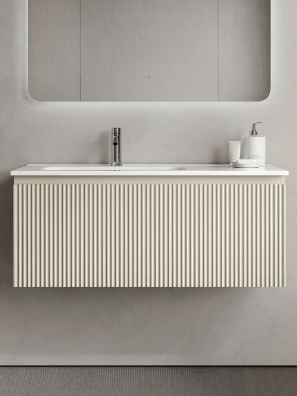 Тумба с раковиной Sancos Snob R 1.0 100, L beige soft