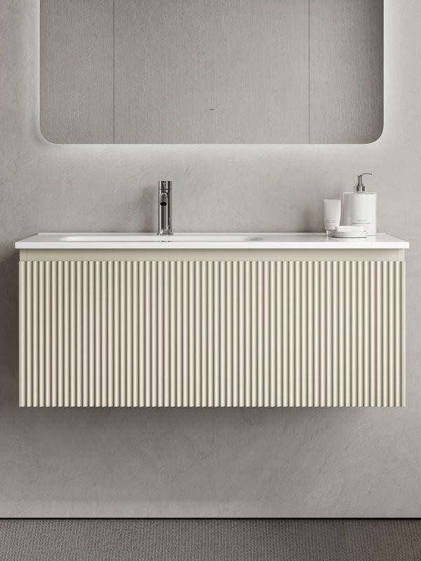 Тумба с раковиной Sancos Snob R 1.0 100, L beige soft