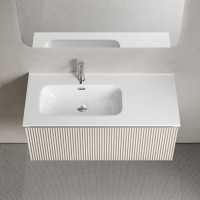 Тумба с раковиной Sancos Snob R 1.0 100, L beige soft