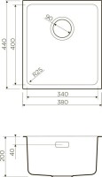 Комплект Мойка Omoikiri TADZAVA 38-U-IN нержавеющая сталь + Измельчитель Nagare slim 1250-AZ azur blue