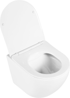 Комплект Унитаз подвесной BelBagno Uno BB3105CHR/SC безободковый, с микролифтом, инсталляция BB002-80 с кнопкой BB014-SR-BIANCO
