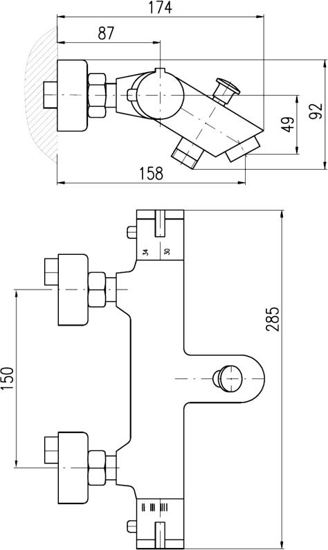 Термостатический смеситель Rav Slezak Termo TRM54.5CMATC