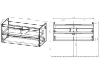Мебель для ванной комнаты Vincea Chiara 2D 100, 2 ящика, натуральный дуб, с серой раковиной