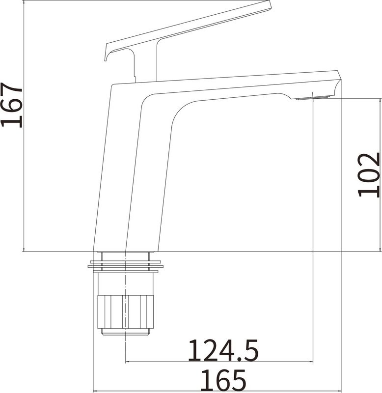 Смеситель для раковины Fashun A1081-7 черный, хром