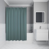 Штора для ванной IDDIS Decor DW05P18i11 180х200, зеленая