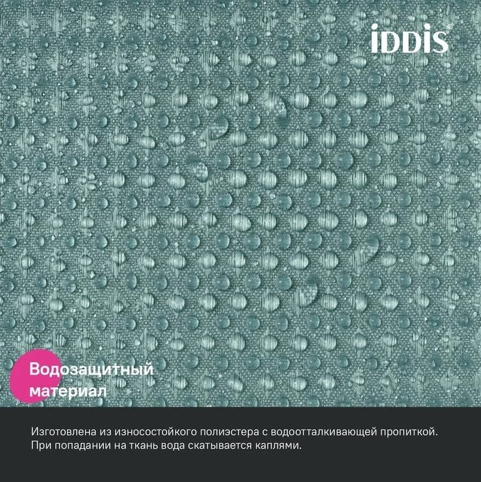 Штора для ванной IDDIS Decor DW05P18i11 180х200, зеленая