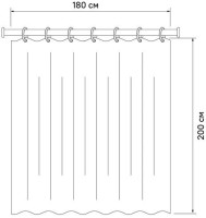 Штора для ванной IDDIS Decor DW05P18i11 180х200, зеленая
