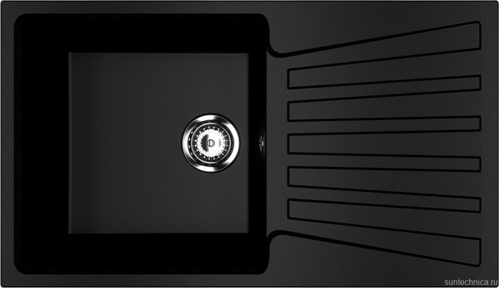 Мойка кухонная Ulgran U-703 -344 ультра-черная