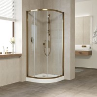 Душевой уголок Vegas Glass ZS Tur Novo 80 05 01 профиль бронза, стекло прозрачное