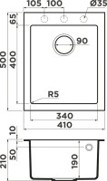 Комплект Мойка Omoikiri Bosen 41A-GR leningrad grey + Измельчитель Nagare slim 500