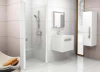 Душевая дверь в нишу Ravak Chrome CSD1-80 Transparent, профиль белый