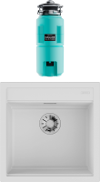 Комплект Мойка Omoikiri Kitagawa 51-WH белая + Измельчитель Nagare slim 1250-AZ azur blue