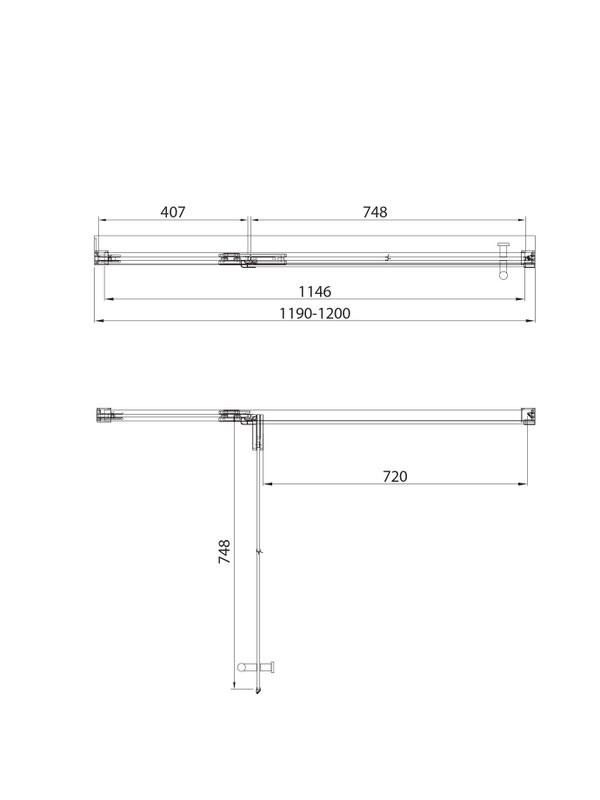 Душевая дверь в нишу Veconi Premium Alassio BB 120x200, профиль матовый черный, стекло тонированное
