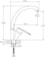 Смеситель для кухни Haiba HB07 HB4107-2