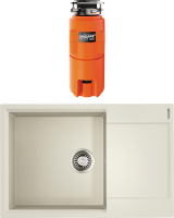 Комплект Мойка Omoikiri Daisen 78-LB пастила + Измельчитель Nagare slim 900