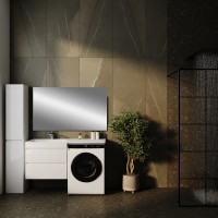 Мебель для ванной комнаты Style Line Даллас 130 L Люкс Plus подвесная, зеркало DIWO Элиста