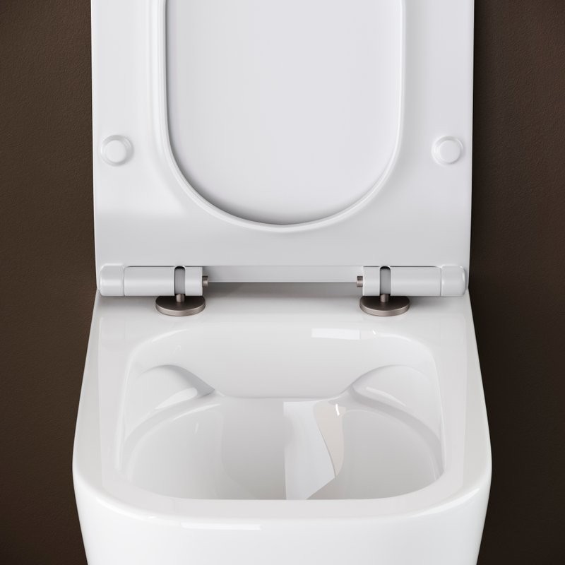 Комплект Унитаз подвесной Ceramicanova New Day CN3005 с микролифтом, безободковый + Инсталляция TECE Base 9400413 4 в 1 с кнопкой смыва