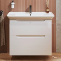 Тумба под раковину без столешницы Alavann Berta 75 подвесная, белая