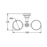 Стакан Rose RG11 RG1122 двойной, хром