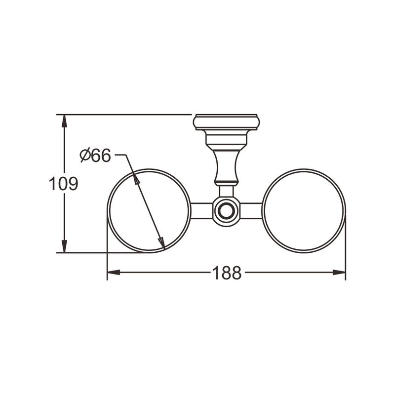 Стакан Rose RG11 RG1122 двойной, хром