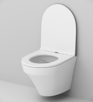 Комплект Унитаз подвесной AM.PM Inspire FlashClean C501700WH + Крышка C507853WH с микролифтом + Инсталляция Geberit Duofix Delta 458.149.21.1 с кнопкой смыва, хром + Звукоизоляция