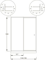 Душевой уголок Jacob Delafon Serenity 120х80 профиль хром