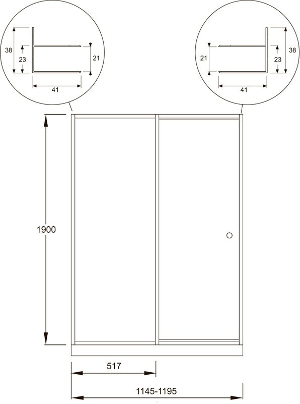 Душевой уголок Jacob Delafon Serenity 120х80 профиль хром