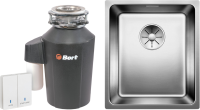 Комплект Мойка Blanco Andano 340-U + Измельчитель Bort Alligator Green