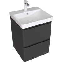 Тумба под раковину без столешницы Aquanet Эмбер 50 черная матовая