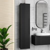 Шкаф пенал для ванной Brevita Savoy 35 универсальный, черный