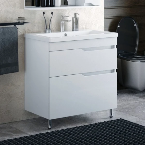 Тумба с раковиной Corozo Теона Z2 80 белая