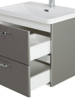 Тумба с раковиной BelBagno Due 60 ручки хром полированный, сатин