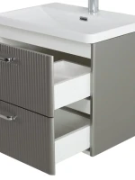 Тумба с раковиной BelBagno Due 60 ручки хром полированный, сатин