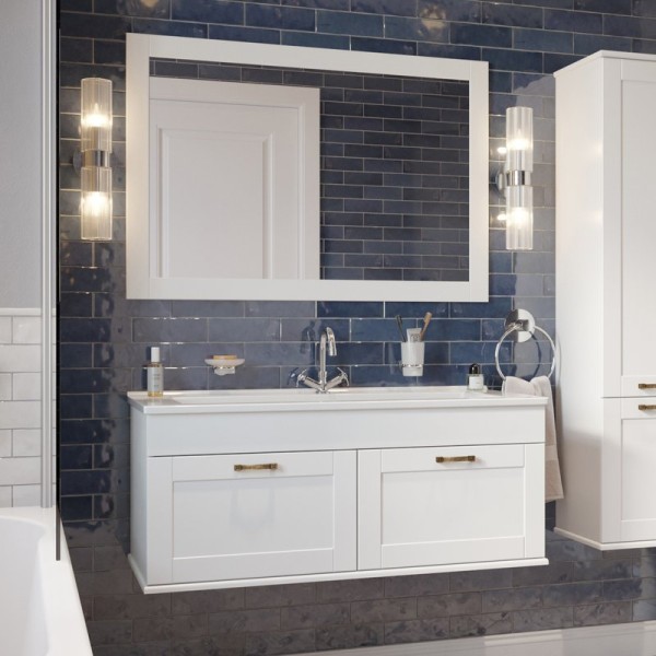 Мебель для ванной комнаты Sanflor Ванесса 105, подвесная, белая