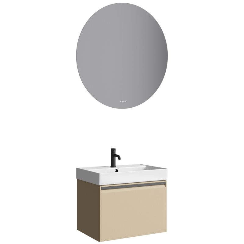 Тумба под раковину без столешницы Aqwella Pure 65 капучино светлый