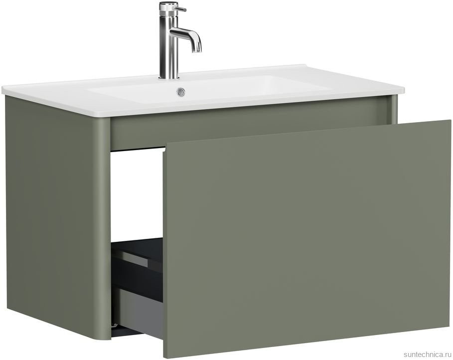 Тумба под раковину без столешницы Allen Brau Gravity 80 1 ящик, матовая олива