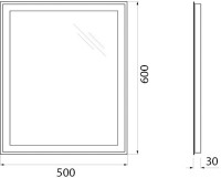 Зеркало BelBagno SPC-GRT-500-600-LED-BTN
