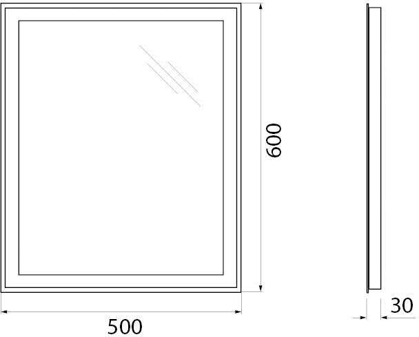 Зеркало BelBagno SPC-GRT-500-600-LED-BTN