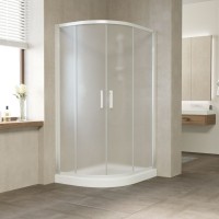 Душевой уголок Vegas Glass ZS-F 110*90 01 10 профиль белый, стекло сатин