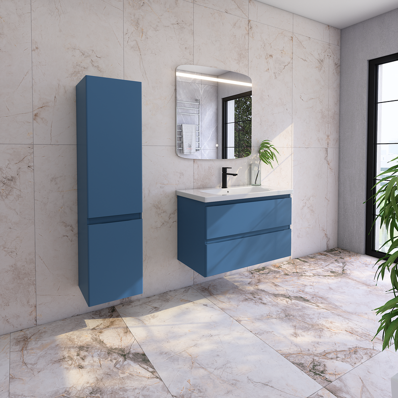 Тумба с раковиной Caprigo Forte 90 подвесная, бриллиантово-синий