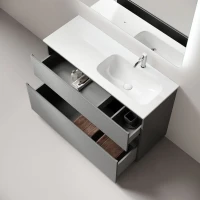 Тумба с раковиной Sancos Folk Floor 120 правая напольная, ergraut soft, раковина CN7021